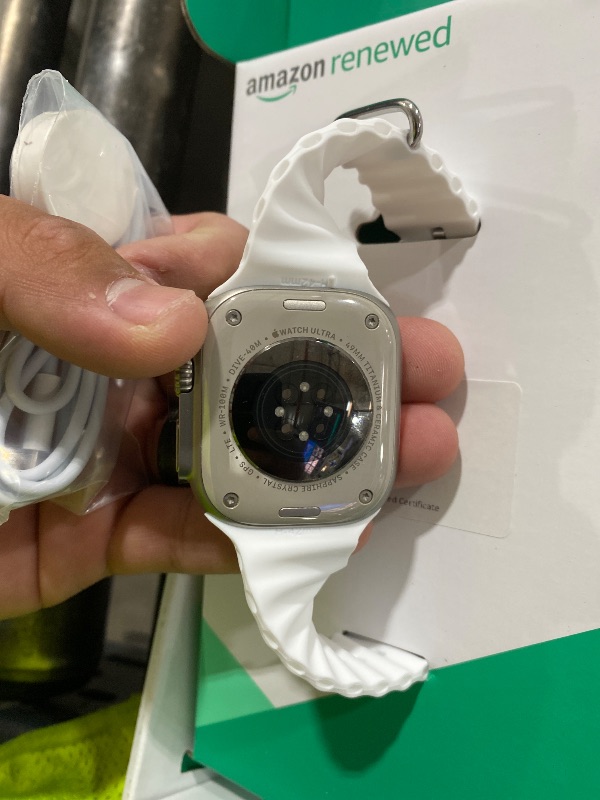 Photo 1 of Apple Watch Ultra 2 [GPS + Cellular, 49mm] - Titanium Case With White Ocean Band, One Size (Renewed Premium)