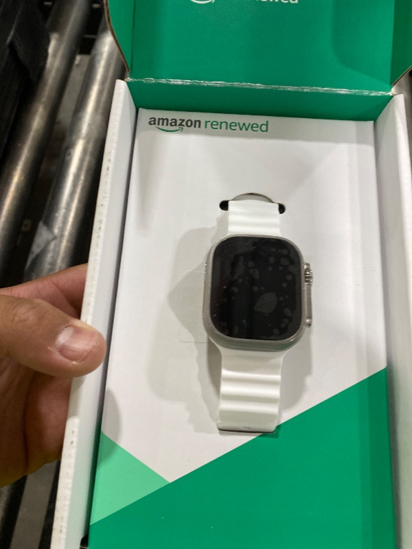 Photo 1 of Apple Watch Ultra 2 [GPS + Cellular, 49mm] - Titanium Case With White Ocean Band, One Size (Renewed Premium)