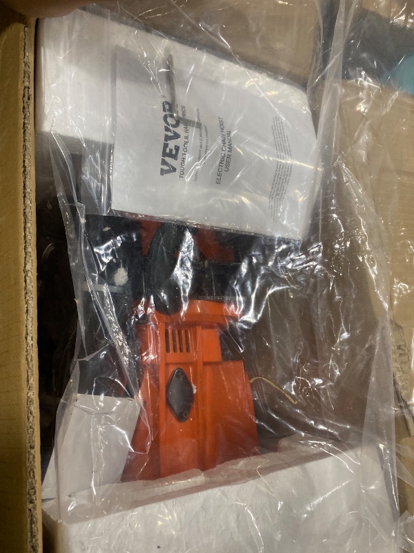 Photo 1 of VEVOR Electric Chain Hoist, 2200 lbs Load Capacity, 10 ft Lifting Height, 120V Single Phase Overhead Crane with Chain, 10 ft Wired Remote Control for Garage, Shop, Hotel, and Home