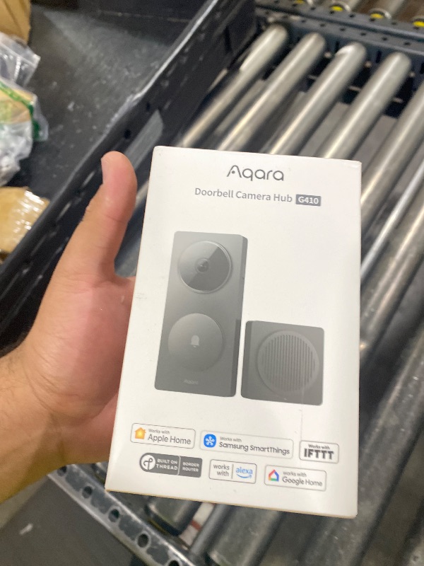 Photo 1 of Aqara Smart Doorbell Camera G410 with Chime, 2K, HomeKit Secure Video, 2-Way Audio, Built-in Matter Hub, Wireless/Wired, Supports Apple Home, Alexa, Google, Home Assistant, 2.4G/5GHz Wi-Fi, Black