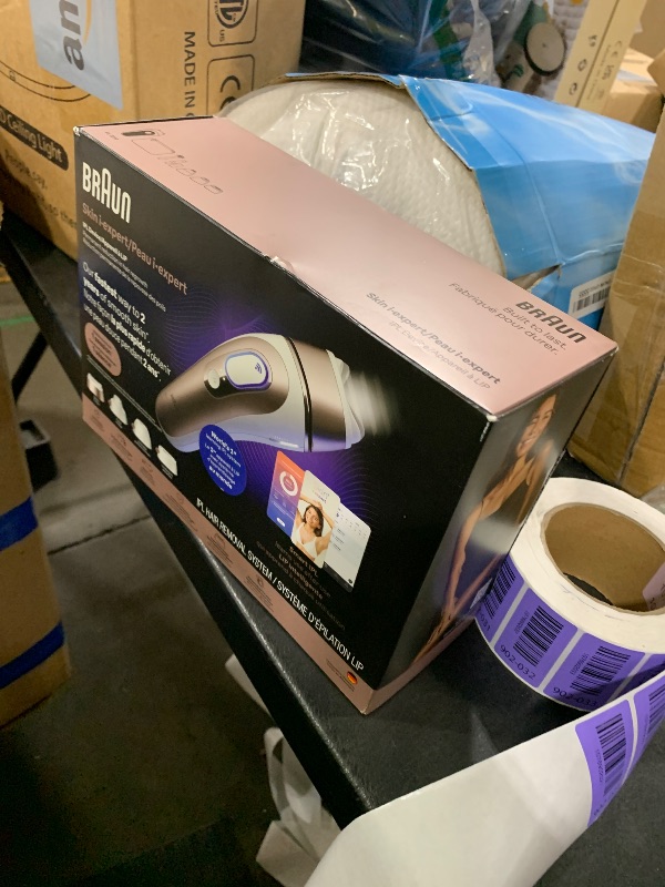 Photo 1 of Braun Skin i-Expert Smart IPL PL7219 at Home Laser Hair Removal for Women and Men with App, Premium Pouch, Venus Razor, 2 Smart Heads, Facial Trimmer