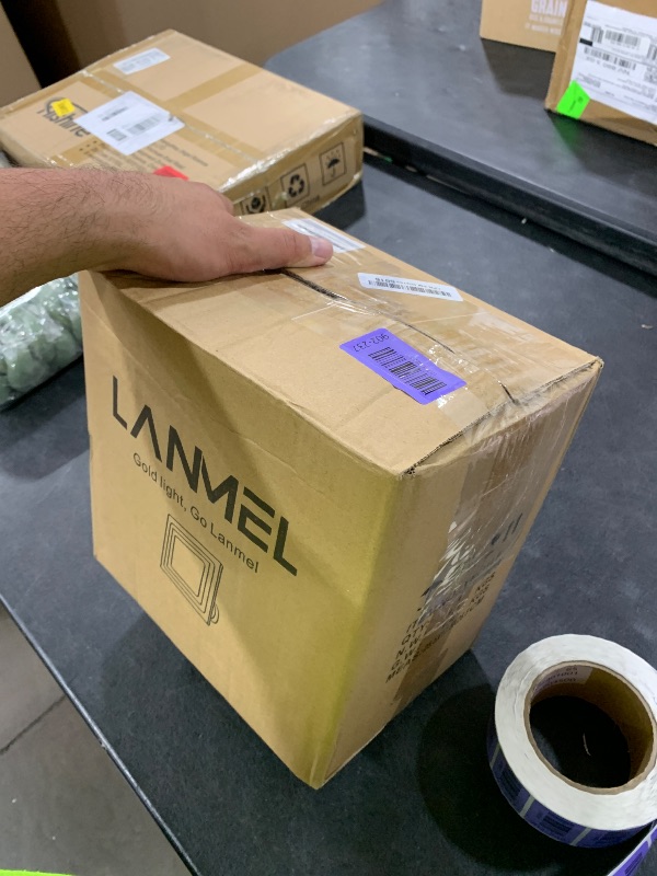 Photo 1 of LANMEL Bathroom Exhaust Fan with Light, 10" Panel Bathroom Ceiling Ventilation Fan (8x8 Mount), 112 CFM 1.0 Sones, Quiet Square Bath Fan Light Combo for Bathrooms, Shower, Office, Restroom Etc