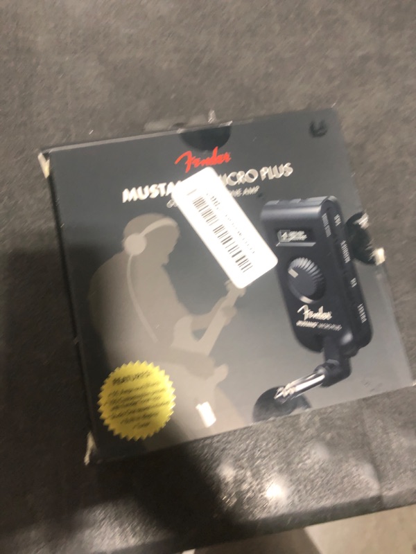 Photo 1 of Fender Mustang Micro Plus Headphone Guitar Amplifier, 25 Amp Models, 25 Effects, 100 Presets, Onboard Tuner, Bluetooth, USB Recording, Tone App, with 2-Year Warranty
