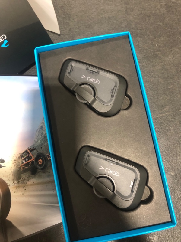 Photo 1 of Cardo Systems FREECOM 4X Motorcycle 4-Way Helmet Bluetooth Communication System Headset Intercom, Universal Bluetooth Connectivity, Waterproof, 40mm Speakers - Dual Pack