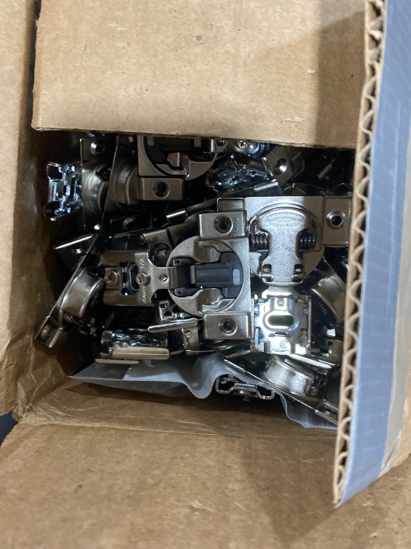 Photo 1 of Blum Compact BLUMOTION Hinge (25 Kits), 1/2" Overlay, 105° Opening Angle, Steel, Integrated Soft-Close Hinges for Face Frame Cabinets