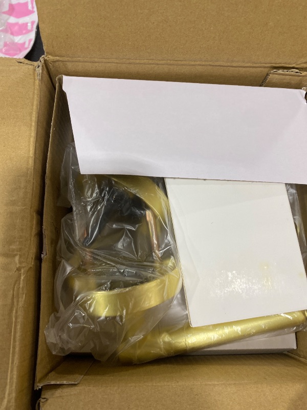 Photo 1 of Lethato 6 Packs Gold Interior Door Handle, Brushed Gold Door Handles Interior, Heavy Duty Interior Bedroom Lever Door Handle for Bathroom