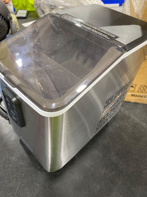 Photo 1 of Aeitto Ice Maker Countertop 26lbs/24H, 8 Ice Cubes 2 Sizes of Bullet Ice Ice Machine Ready in 6 Mins, Portable Ice Makers with Basket & Scoop, Auto Self-Cleaning for Home/Kitchen/Office Stainless