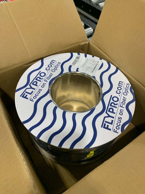 Photo 1 of FLYPROFiber- OS2 Outdoor Armored Fiber Cable, Uniboot LC to LC Duplex Single Mode Fiber, Industrial TPU with Pulling Eye Kit Installed on one end, 1G/10GB 9/125 um, OD-5mm, 200M/656ft