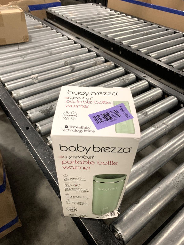 Photo 1 of Baby Brezza SuperFast Portable Bottle Warmer 3x Faster than Others, Travel Milk Formula Warmer with 4 Temperature Settings, 9oz Capacity, USB Rechargeable, Safe & Even Heating, No Adapters, Sage Green