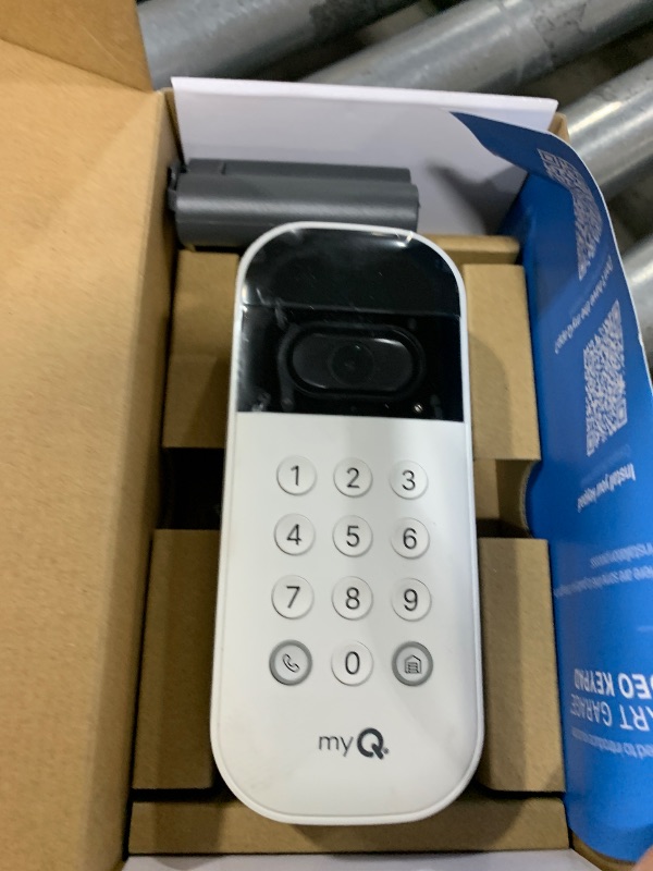 Photo 1 of myQ Smart Garage Door Video Keypad with Wide-Angle Camera,Customizable PIN Codes,and Smartphone Control–Take Charge of Your Garage Access Works with Chamberlain, LiftMaster and Craftsman openers,White