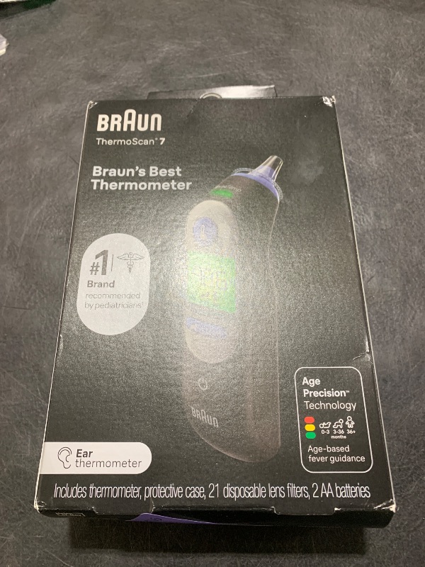 Photo 1 of Braun ThermoScan 7 Digital Ear Thermometer for Adults, Babies & Infants, Age-Adjusted Fever Guidance, No. 1 Brand Recommended by Pediatricians