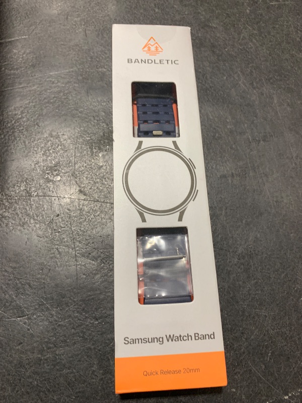 Photo 1 of Bandletic Magnetic Band Compatible with Samsung Galaxy Watch 7 6 5 4 FE 40mm 44mm/for Galaxy Watch 6 4 Classic 43mm 47mm 42mm 46mm/Watch 5 Pro 45mm, 20mm Silicone No Gap Sport Strap for Men, Navy Blue
