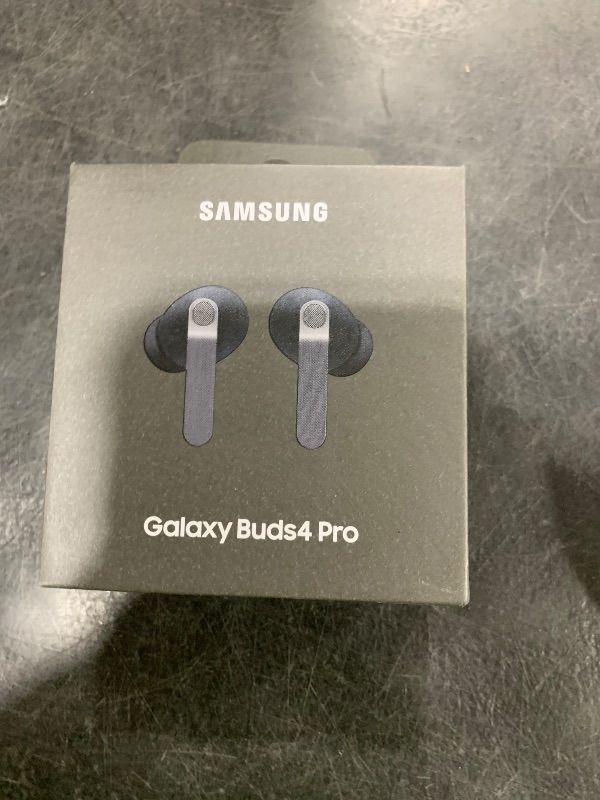 Photo 1 of Samsung Galaxy Buds 4 Pro SM-R640 True Wireless Bluetooth Earbuds with Active Noise Cancellation (ANC), Black – International Version