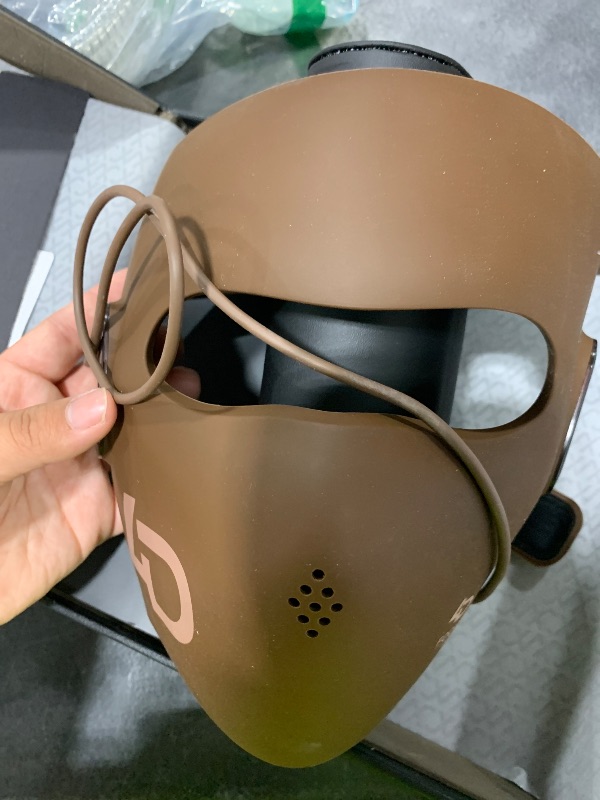Photo 1 of JOVS Red Light Therapy Mask for Face, LED Light Therapy Mask with 4D Laser & FPT Narrow-Beam Technology, 6× More Powerful than LED, 660/850/940/1064nm for Precision Anti-Wrinkle,Brown