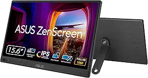 Photo 1 of ASUS ZenScreen 15.6” 1080P Portable USB Monitor (MB16ACE) - Full HD (1920 x 1080), IPS, USB Type-C, Eye Care, Anti-Glare Surface, Lite Smart Case, External Screen for Laptop, 3-Year Warranty
