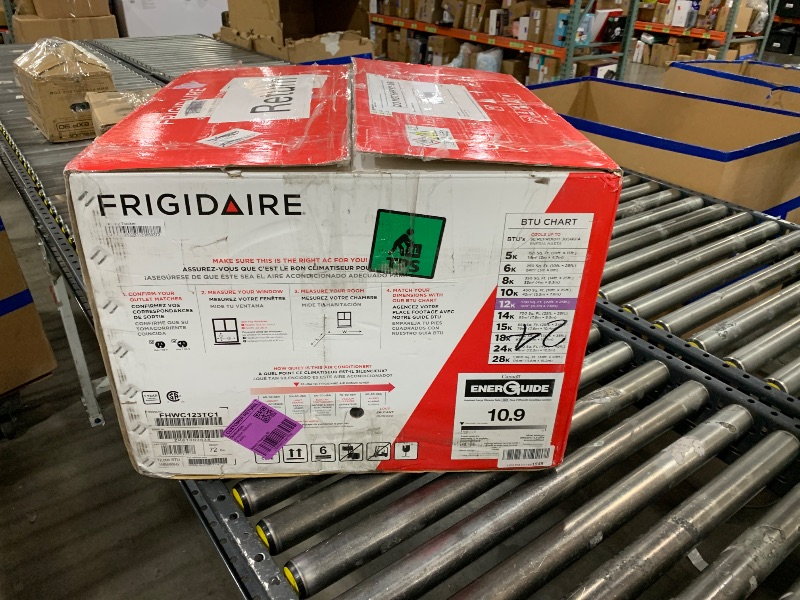 Photo 1 of Frigidaire 12,000 BTU Window Air Conditioner with Remote Control, Cools Up to 550 Sq. Ft., Quiet Operation, Eco Mode, 3 Fan Speeds, Auto Restart, White