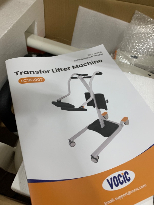 Photo 1 of VOCIC Sit to Stand Assist Lift for Seniors, Active Standing Trainer with Split Seat, Upgraded All-Terrain Wheels for Carpet & Narrow Spaces, Widened Base for Easy Toilet Access, AY13