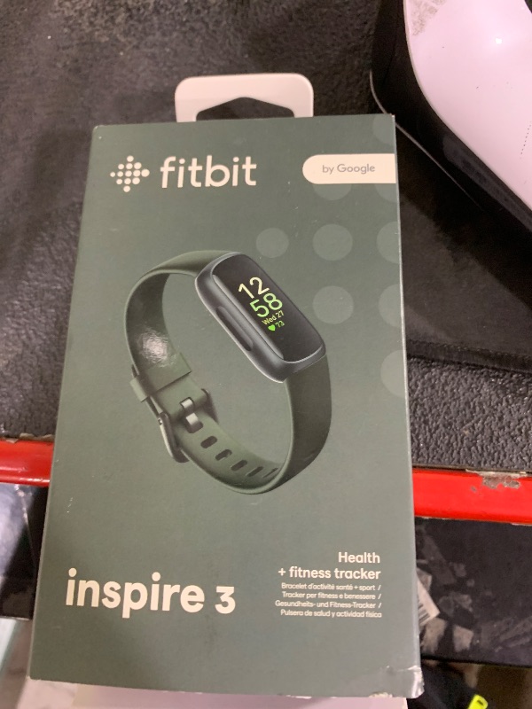 Photo 1 of Fitbit Inspire 3 Health & Fitness Tracker with Stress Management, Workout Intensity, Sleep Tracking, 24/7 Heart Rate - 3-Month Google Health Premium Membership Included - Midnight Zen/Black