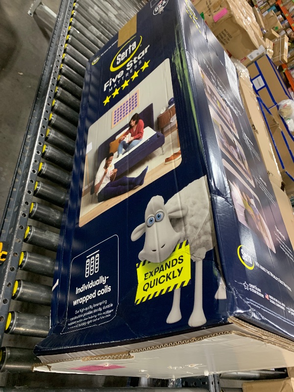 View 3 of Serta Five Star Mattress Tranquility 10" Medium, Zoned Lumbar Support, Pressure Relief, Cooling Foam, Bed in a Box Full Size Mattress, 100 Night Trial, 10-Year Limited Warranty