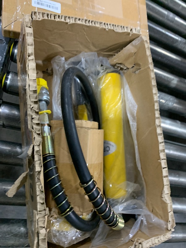 Photo 1 of QWORK 20T Mini Hydraulic Cylinder Jack Porta Power Ram 2" Stroke, CP-180 Manual Hydraulic Hand Pump, Single Acting Lifting Cylinders for Machinery Shipbuilding