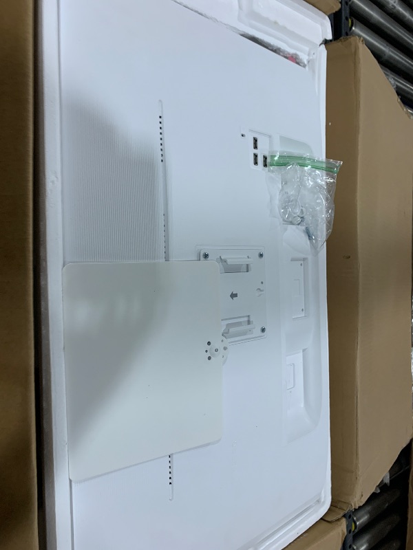 Photo 1 of Samsung The Movingstyle Essential 32" 4K UHD Smart Monitor with Adjustable Rolling Stand, Smart TV Apps, Built-in Speakers, White Design, Gaming Hub, AI Picture Optimizer, SmartThings, F-LS32FM70-MSR