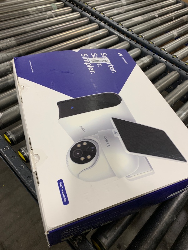 Photo 1 of ANSQUE Security Cameras Wireless Outdoor Home System, 4 Camera Kit, No Subscription Fees, Solar Powered, Local Storage, 365-Day Battery Life, 360°PTZ Surveillance, Auto Tracking, 2K Color Night Vision