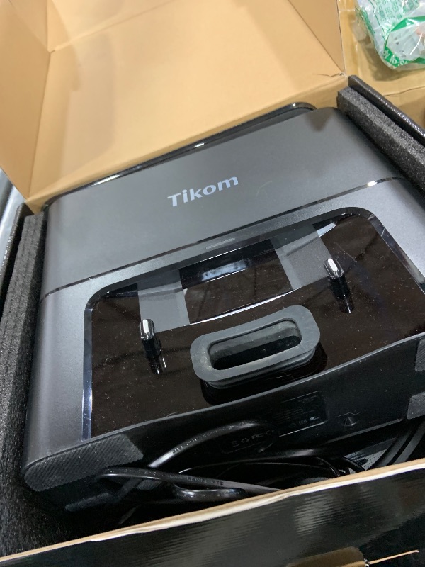 Photo 1 of Tikom Robot Vacuum and Mop, 6000Pa Robotic Vacuum Cleaner with Self-Emptying Base, 90 Days Capacity, LiDAR Navigation, Home Mapping, Ideal for Pet Hair, Hard Floors, Carpet (L8000 Plus)