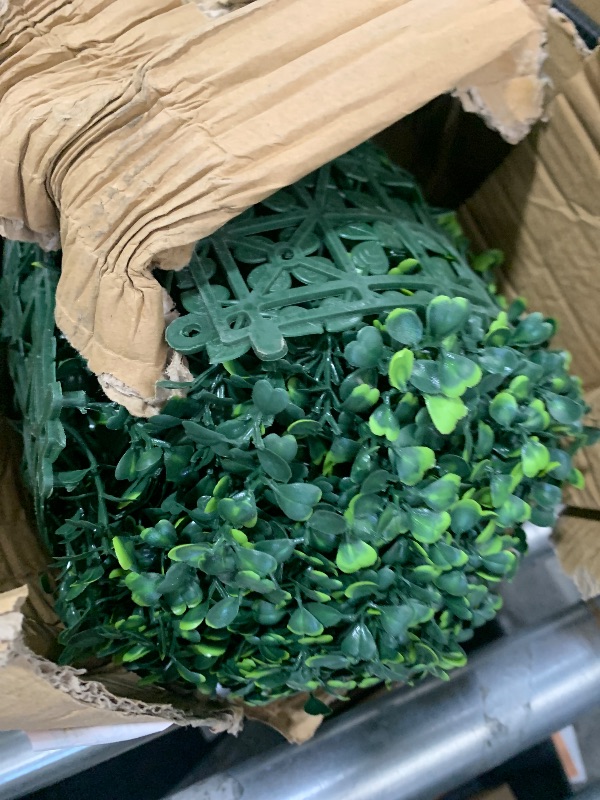 View 3 of ODTORY Artificial Ivy Privacy Fence Wall Screen: 6FT X 12FT (72 sqft) UV-Anti Faux Boxwood Roll Panels Greenery Backdrop Ivy Vine Leaf Hedges Fence Panels for Indoor Outdoor Green Decor