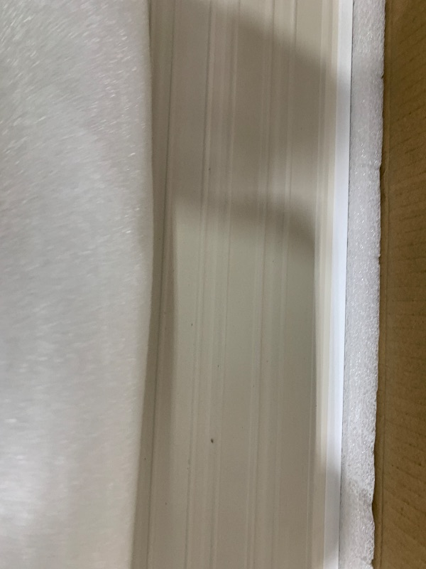Photo 1 of Art3d Slat Wall Panels, WPC Soundproof 3D Wall Paneling for Interior Wall Decor, TV Background, 8-Pack 96 x 6 in. Off-White