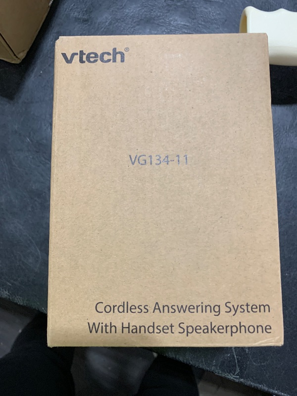 Photo 1 of [New] VTech VG134-11 DECT 6.0 Cordless Home Phone with Bluetooth Connection, Digital Answering Machine, Backlit Display,Full Duplex Speakerphone, Caller ID/Call Waiting,1000 ft Range (Black)