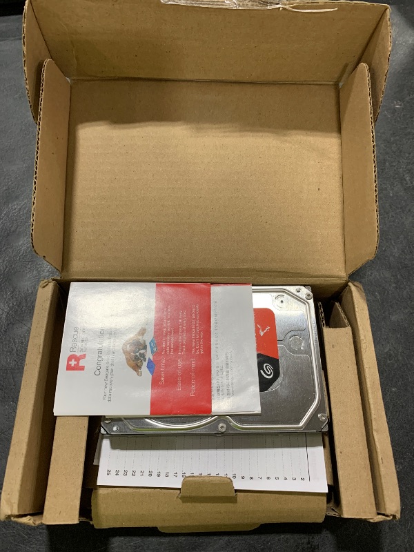 Photo 1 of Seagate IronWolf Pro, 4 TB, Enterprise NAS Internal HDD –CMR 3.5 Inch, SATA 6 Gb/s, 7,200 RPM, 256 MB Cache for RAID Network Attached Storage (ST4000NT001)