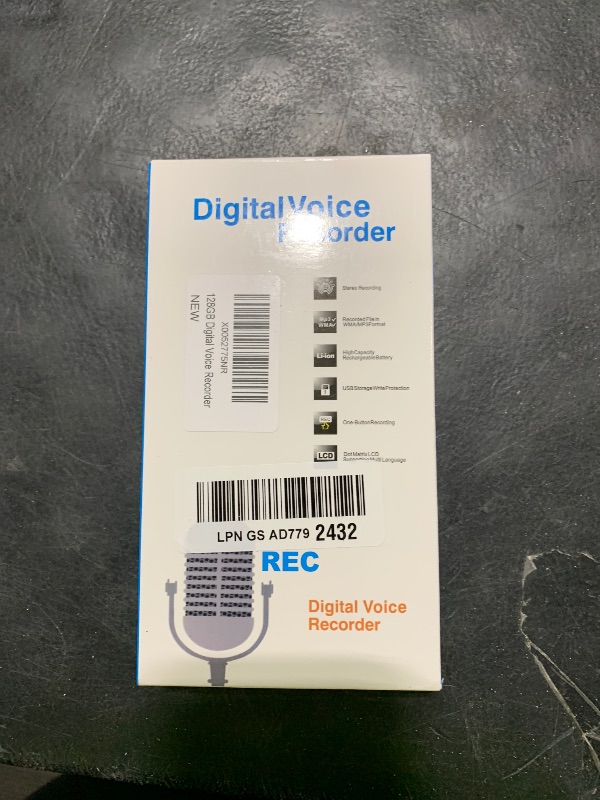 Photo 1 of 128GB Voice Activated Recorder Device - Qunifyed Digital Voice Recorder with AI Noise Reduction, Portable Recording Device for Meetings, Interviews, Lectures, Work