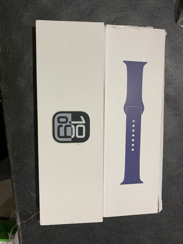 Photo 1 of Apple Watch Series 10 [GPS 46mm case] Smartwatch with Silver Aluminum Case with Denim Sport Band - M/L. Fitness Tracker, ECG App, Always-On Retina Display, Water Resistant