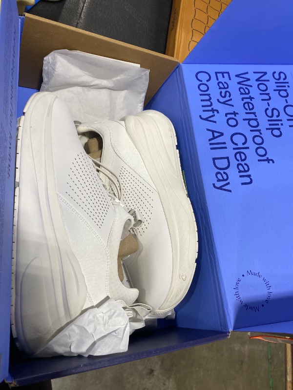 Photo 1 of clove Forte Shoes for Doctors & Nurses, Fluid Resistant, Easy to Clean, Slip Resistant, Comfortable for 12+ Hour Standing Shifts, Elastic No-Tie Laces, Sneakers for Men & Women. Brilliant White