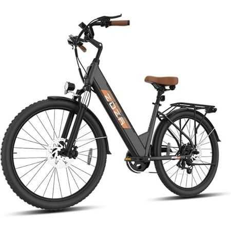 Photo 1 of ZDZA Electric Bike 26” 1200W Peak Motor E-Mountain Bike 22MPH 48V 11.6AH City Cruiser Ebike for Adults 7 Speed Electric Bicycle with Rear Shelf U
