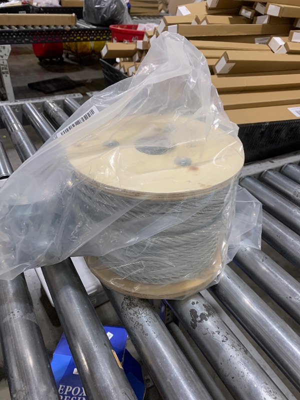Photo 1 of 1/2" Steel Cable Kit, PIUM 100Ft 7x19 Strand Aircraft Cable with Loops, Heavy Duty Wire Rope 23000lbs Breaking Strength with Clamps and Thimbles for Zipline, Boat Lift, Outdoor Use