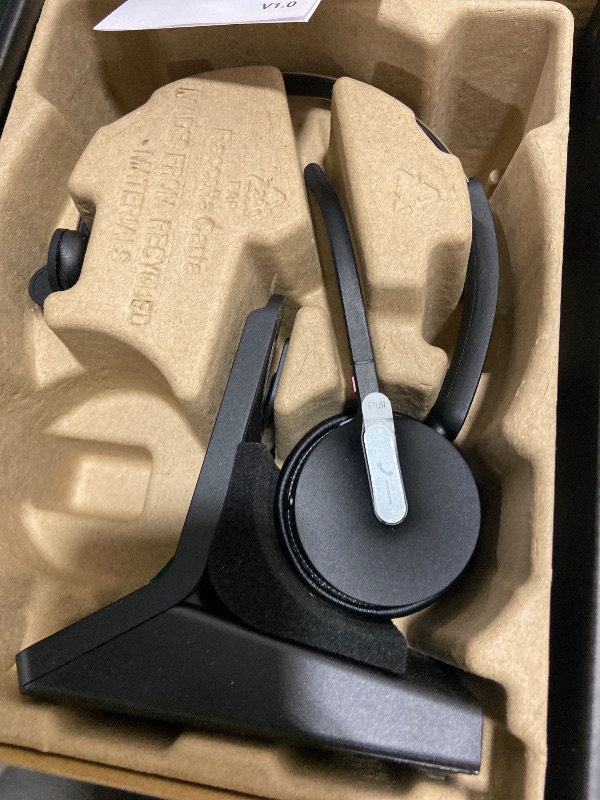 Photo 1 of Yealink WH64 Wireless Mono Headset, DECT & Bluetooth Work Headset with 3X Noise Cancelling Mic, 26H Calls, Office Single On Ear Headsets Teams Certified for DeskPhone, Computer, Cellphone