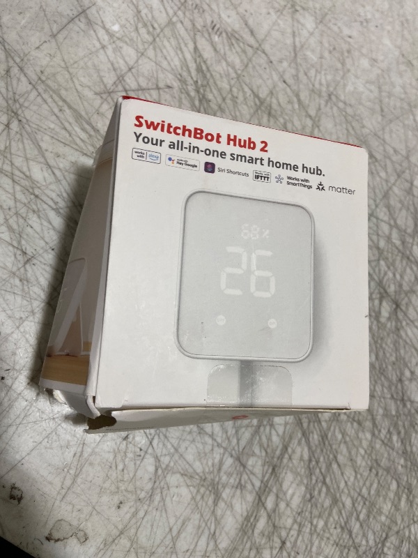Photo 1 of SwitchBot Hub 2 (2nd Gen), Work as a WiFi Thermometer Hygrometer, IR Remote Control, Smart Remote and Light Sensor, Link SwitchBot to Wi-Fi (Support 2.4GHz), Alexa, Google Home, Apple Home Compatible
