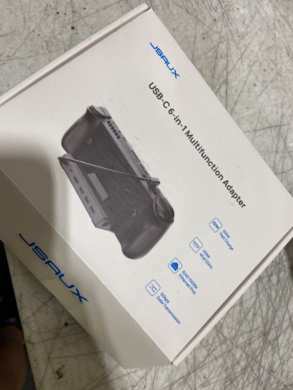 Photo 1 of JSAUX Upgraded Docking Station 4K@120Hz for Steam Deck OLED/ROG Ally X/Legion Go (S)/MSi Claw, 6-in-1 Steam Deck Dock with HDMI 2.1, Gigabit Ethernet, 3 USB 3.0, 100W Charge for Steam Deck LCD-HB0603
