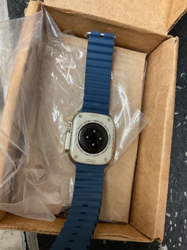 Photo 5 of Apple Watch Ultra 2 [GPS + Cellular 49mm] Smartwatch with Rugged Titanium Case & Blue Ocean Band. Fitness Tracker, Precision GPS, Action Button, Extra-Long Battery Life, Bright Retina Display