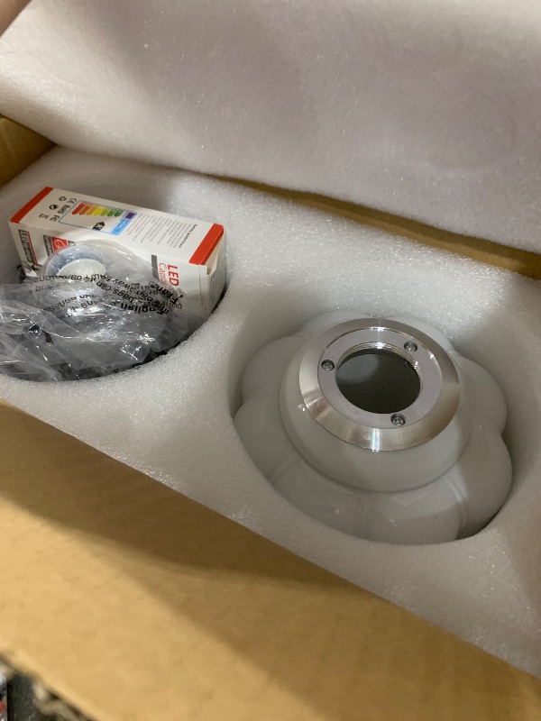 Photo 1 of Flashine Milk Glass Table Lamp, Touch Control with USB Charging Port Vintage Bedside Desk Lamp Stepless Dimming for Bedroom Living Room Nightstand Led Bulbs Included ?White?