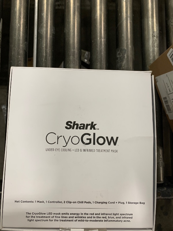 Photo 1 of Shark CryoGlow LED Face Mask with Under-Eye Cooling, Anti-Ageing & Blemish Repair, Red & Blue LED, Infrared Light Therapy, USB-C, Remote Control, Storage Bag, Blue Frost, FW312