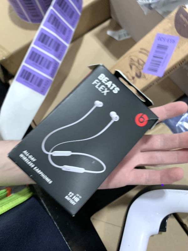 Photo 1 of Beats Flex Wireless Earbuds - Apple W1 Headphone Chip, Magnetic Earphones, Class 1 Bluetooth, 12 Hours of Listening Time, Built-in Microphone - Smoke Gray