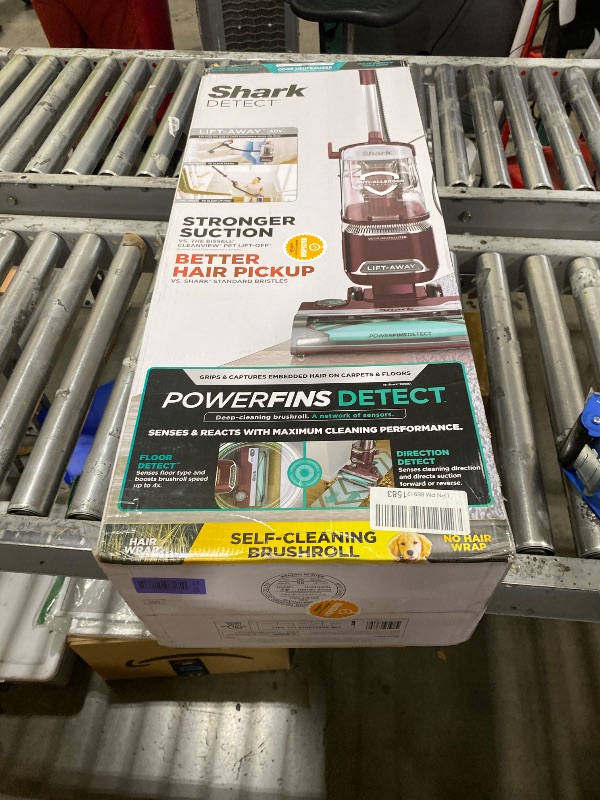 Photo 1 of Shark DETECT Lift-Away Corded Upright Vacuum with Detect Technology, Self-Cleaning Brushroll for No Hair Wrap, Anti-Allergen Complete Seal, and Odor Neutralizer Technology, Burgundy, LA492