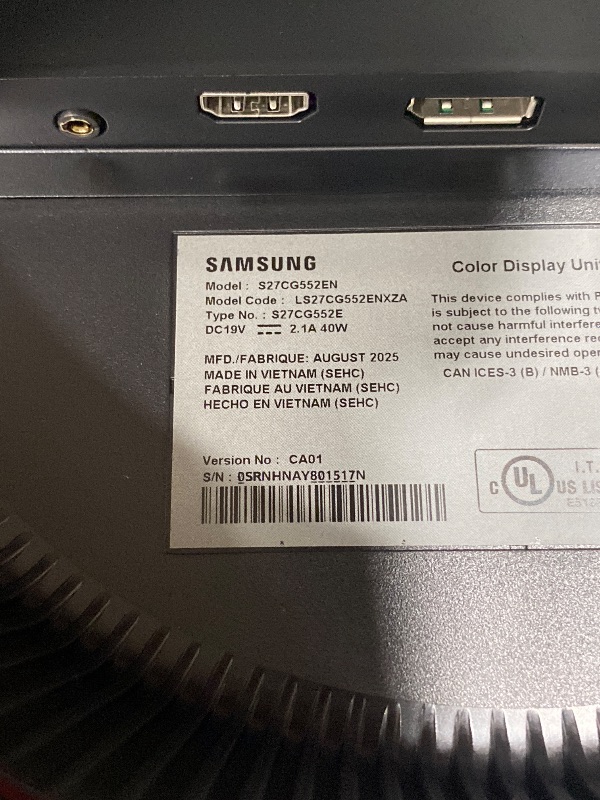 View 3 of Samsung 27-Inch Odyssey G55C Series QHD 1000R Curved Gaming Monitor, 1ms(MPRT), HDR10, 165Hz, AMD Radeon FreeSync, Eye Care, LS27CG552ENXZA