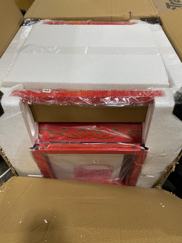 Photo 1 of Great Northern Popcorn Company 5995 10 oz. Perfect Popper Popcorn Machine with Cart - Red (5995 GNP Red 10oz. Full)