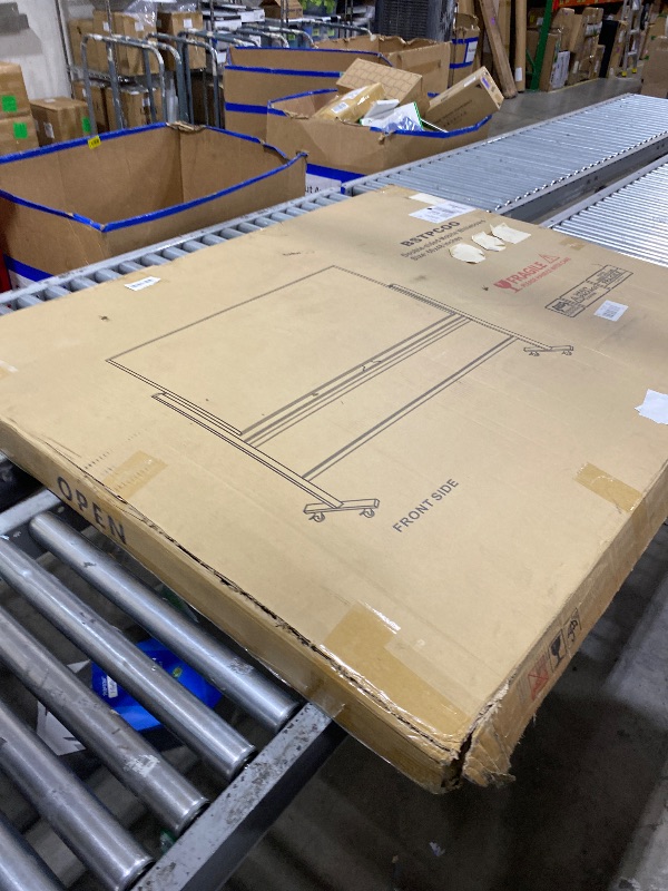 Photo 1 of BSTPCOO Double Sided Rolling Whiteboard 60 x 48 inch, Large Mobile Whiteboard Magnetic Dry Erase Board Easel Standing Board on Wheels for Office, School, Home, 2 Eraser, 6 Markers, 20 Magnets