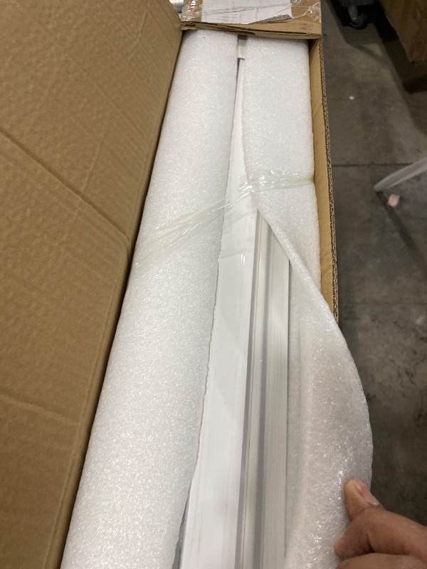 Photo 1 of Paramondo Retractable Screen for Single Doors - Self-Stop Sliding Patio Screen with Aluminum Frame & Fiberglass Mesh, White, Size 38 9/16" W x 81 3/8" H