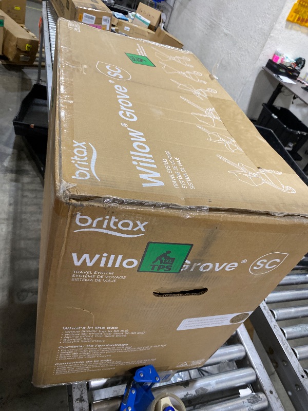 Photo 1 of Britax Willow Grove SC Travel System, Infant Car Seat Stroller Combo with Willow SC Infant Car Seat, Alpine Base, and Grove Stroller; ClickTight Technology, SafeWash & StayClean Fabrics — Pindot Onyx