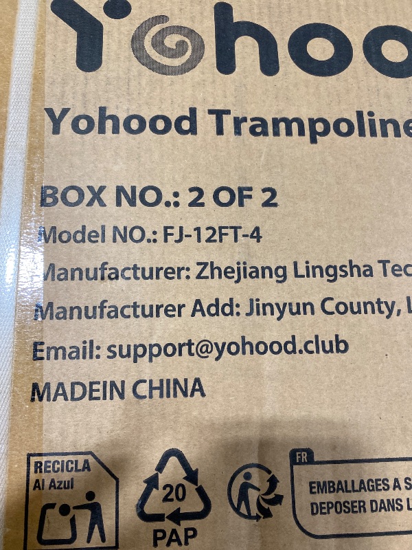 View 2 of missing parts---------------------------------------------Yohood Trampoline Outdoor 12FT 14FT, Recreational Trampolines with Enclosure Net and Ladder, ASTM Approved for Kids and Adults, with Additional 8 Stabilizer Bars and Anti-Rust Coated Galvanized Fra